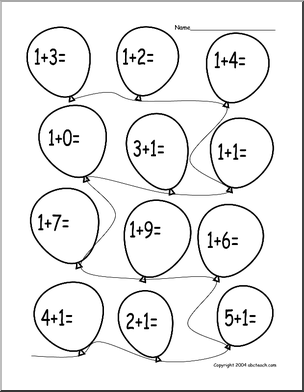 Easy Math Addition Worksheets