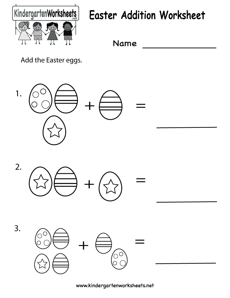  Printable Kindergarten Addition Worksheets