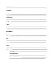 Literary Terms Worksheets High School