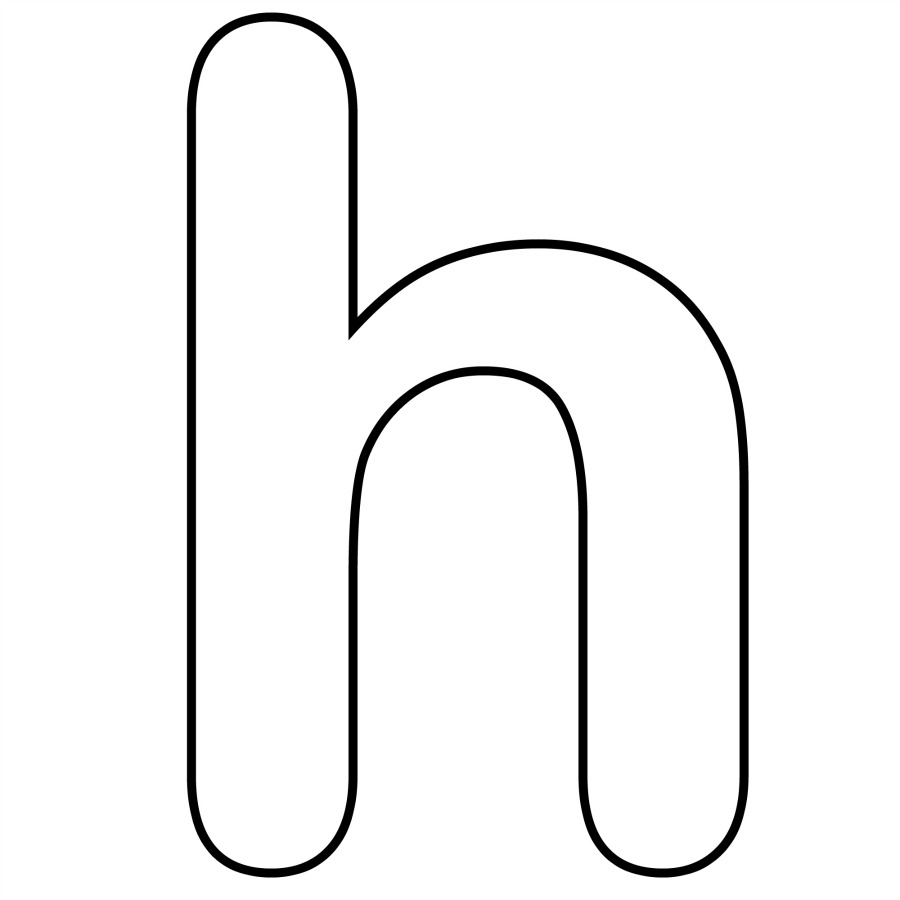 Lower Case Letter H Template