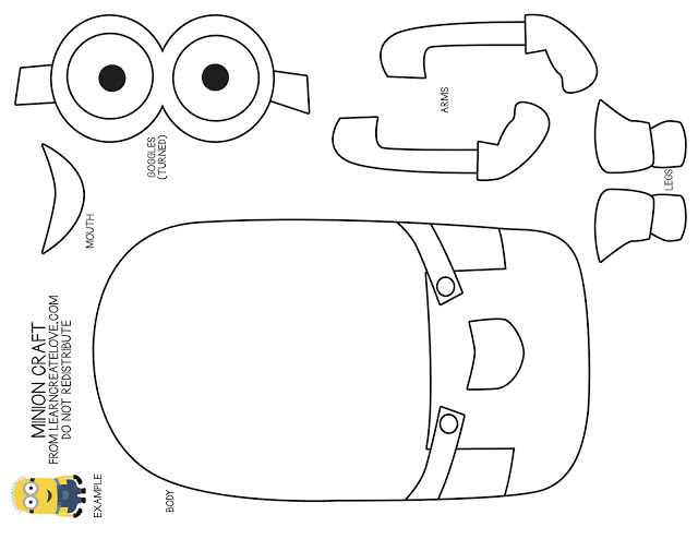 Minion Cut Out Coloring Pages