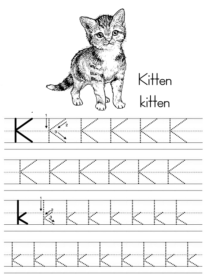 Printable Alphabet Letter K Coloring Page