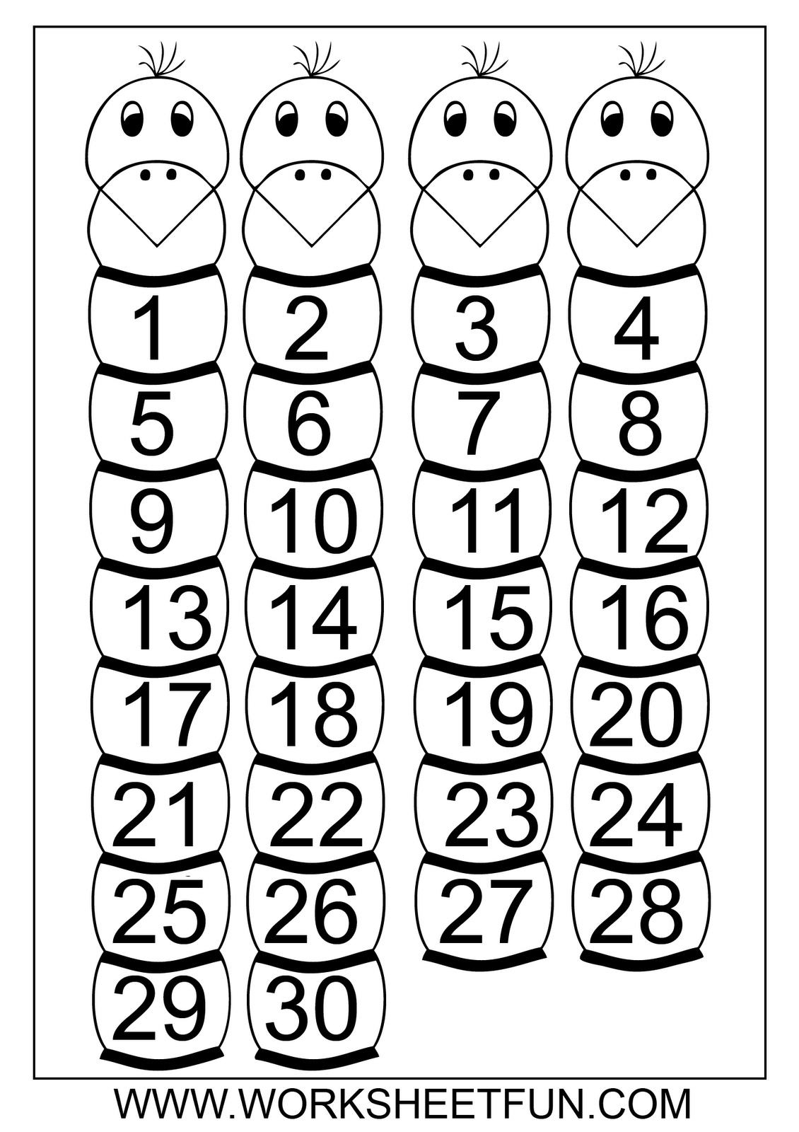 14 Best Images of Number Recognition Worksheets 1 30 ...