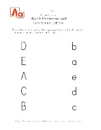Matching Uppercase and Lowercase Letter Worksheets