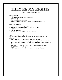 Printable Bill of Rights Worksheets