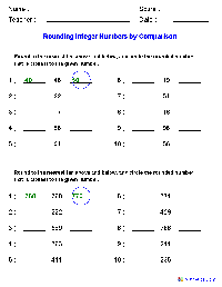 Rounding Numbers Worksheets 4th Grade