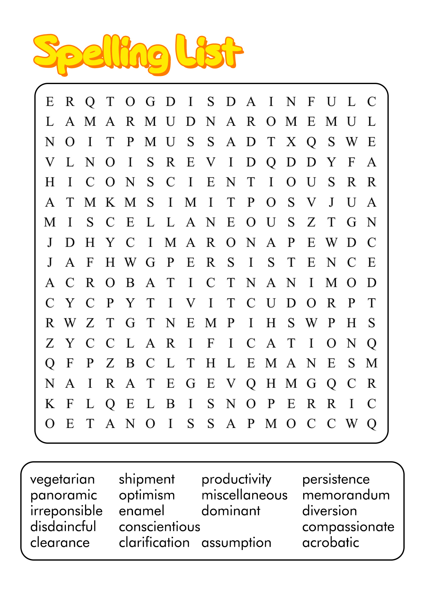 15 Best Images Of 6th Grade Spelling Words Worksheets 6th Grade