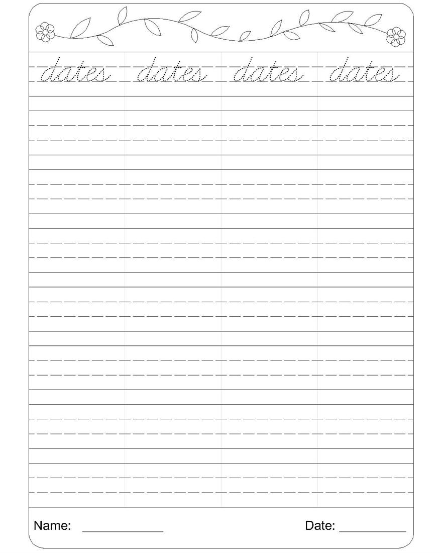 16 Best Images of Cursive Handwriting Worksheets 4th Grade - Cursive