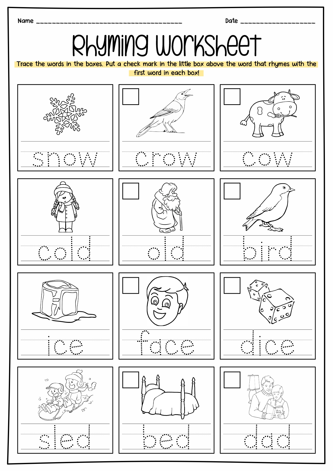 12 Best Images Of Worksheets Christmas Rhyming For Kindergarten