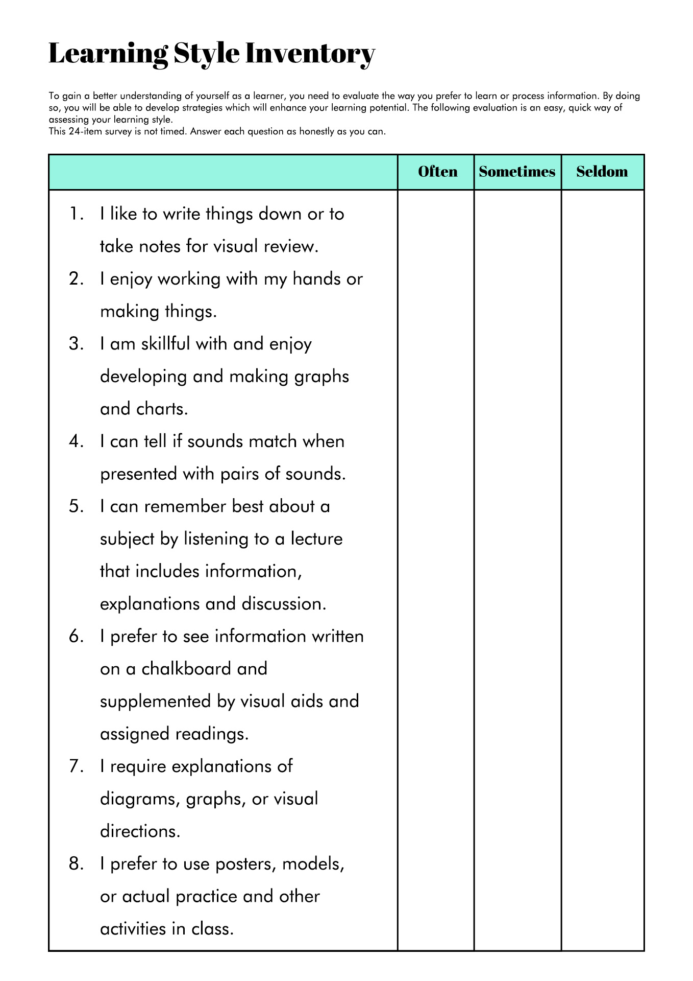 16 Best Images Of Vark Styles Worksheet Learning Styles Visual 16 Best Images Of Vark Styles Worksheet Learning Styles Visual