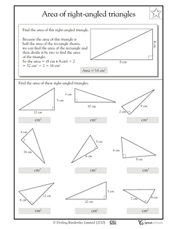 Right Triangle Area Worksheets