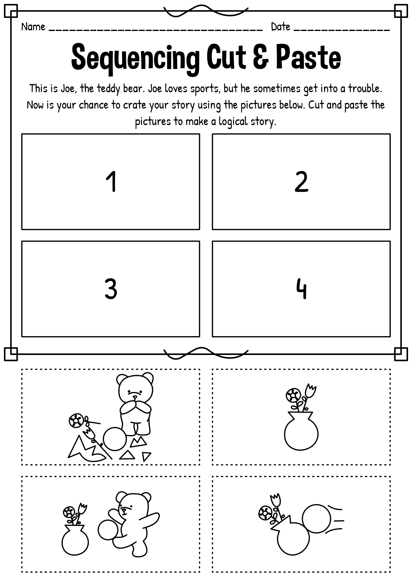 Christmas Sequencing Worksheets for Kids Christmas santa sequencing