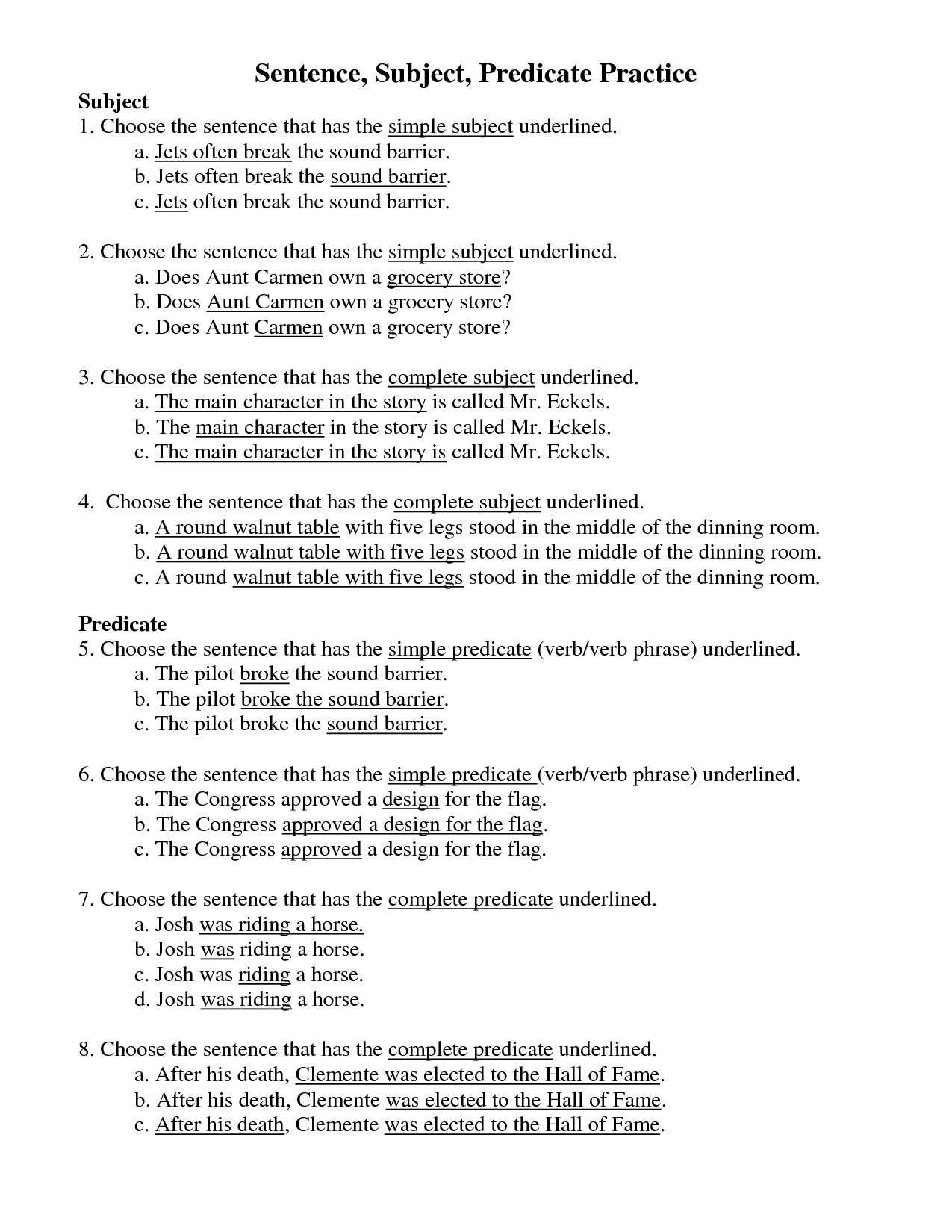 14 Best Images of Diagramming Sentences Worksheets 6th - Sentence