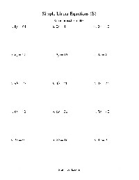 9th Grade Algebra Equations Worksheets