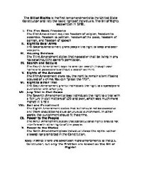 Bill of Rights Worksheet Answers