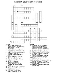 Chemical Elements Crossword Puzzle Answers