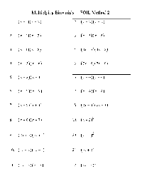 Foil Math Worksheets