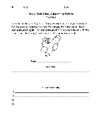 Topic Main Idea Supporting Details Worksheet
