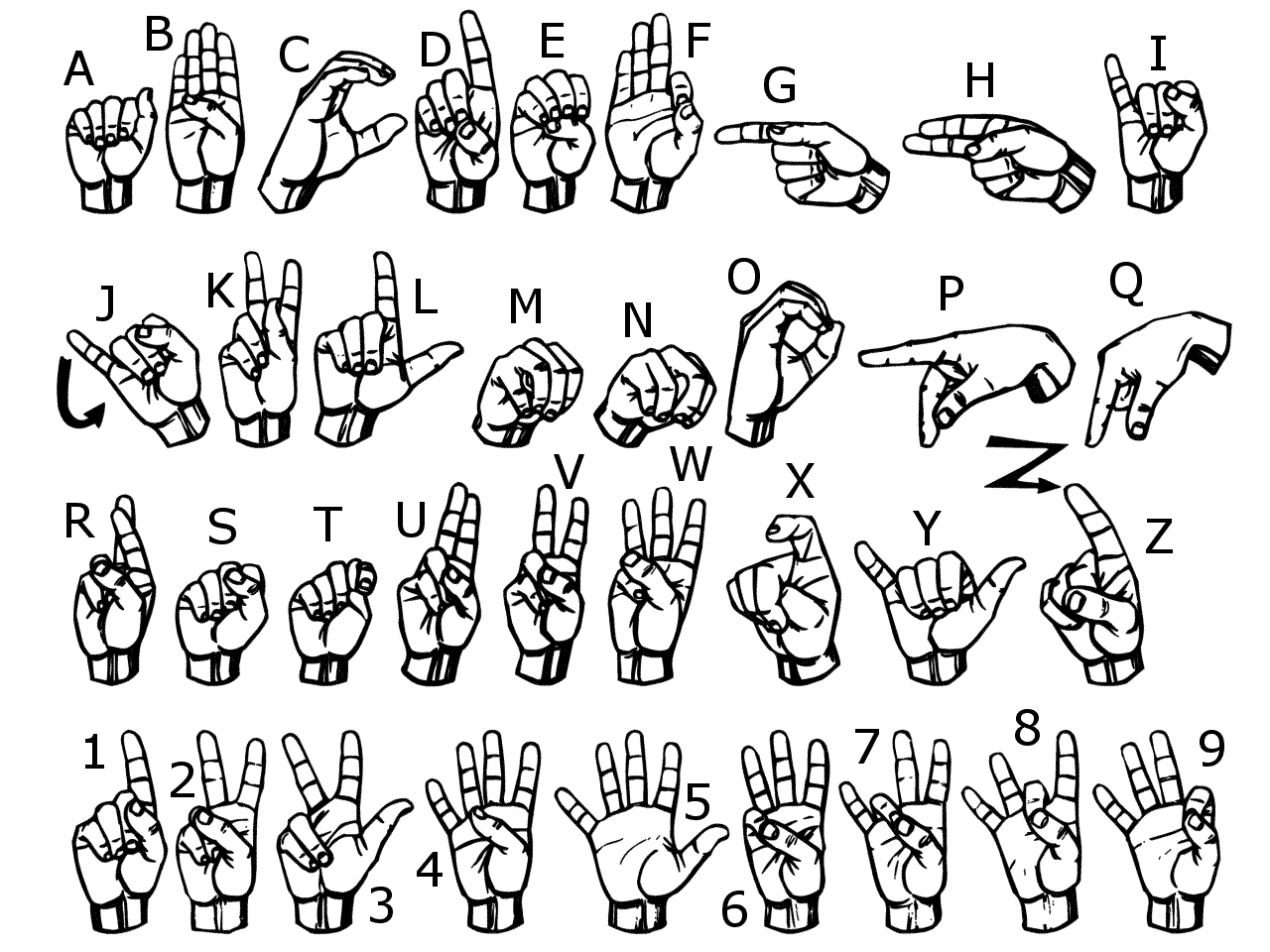 ASL American Sign Language Alphabet