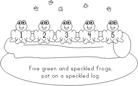Five Green Speckled Frogs Printable