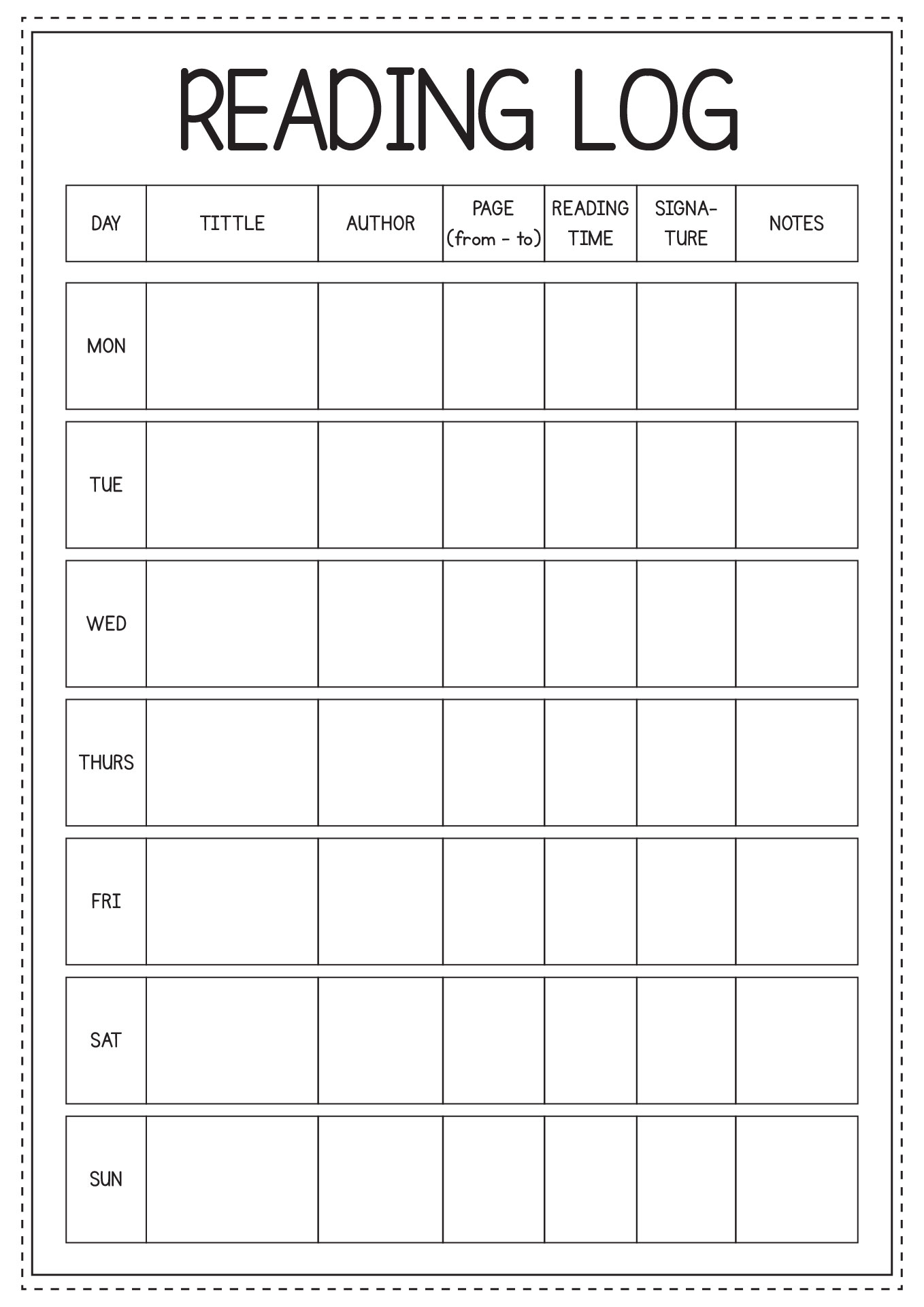 17 Best Images Of Elementary Reading Log Worksheet Grade Reading Log