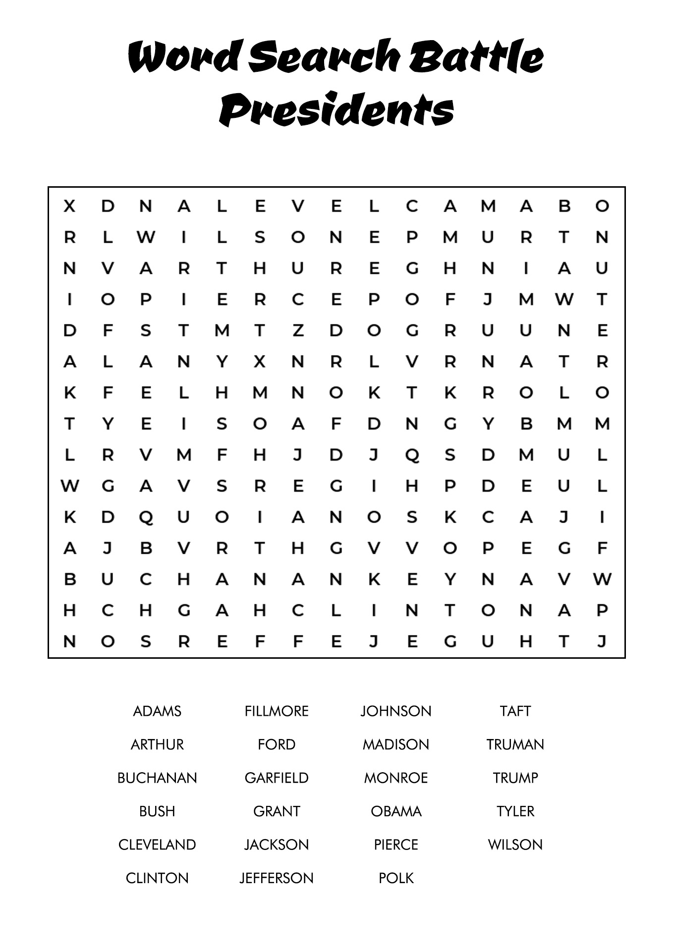 Free Printable Word Searches For Adults Large Print Difficult