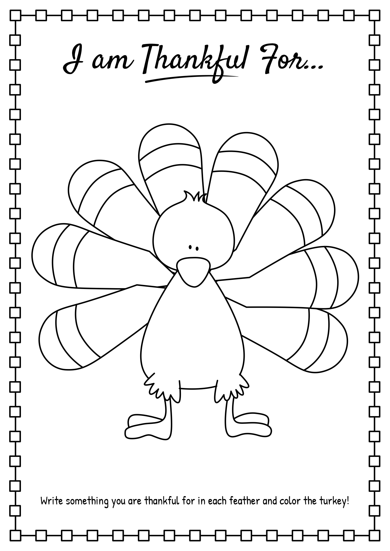 11 Best Images Of Thankful Worksheet Preschool I AM Thankful For 
