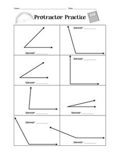 Measuring Angles with a Protractor Worksheet