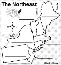 Northeast Region States Capitals Map Quiz