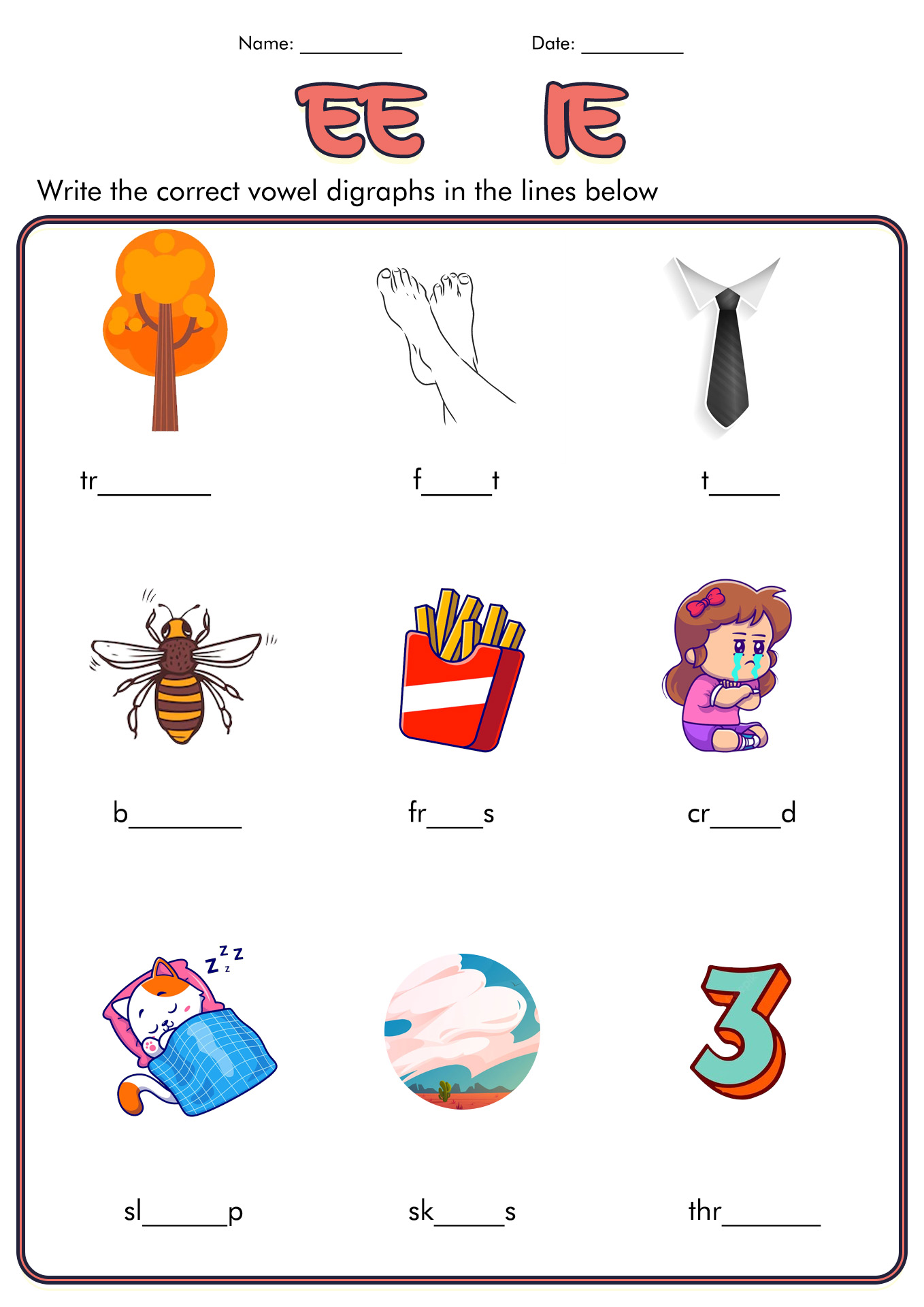 16 Best Images Of Vowel Digraph Worksheets Vowel Team Worksheets 
