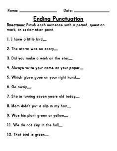17 Best Images of Punctuation Practice Worksheets - Punctuation