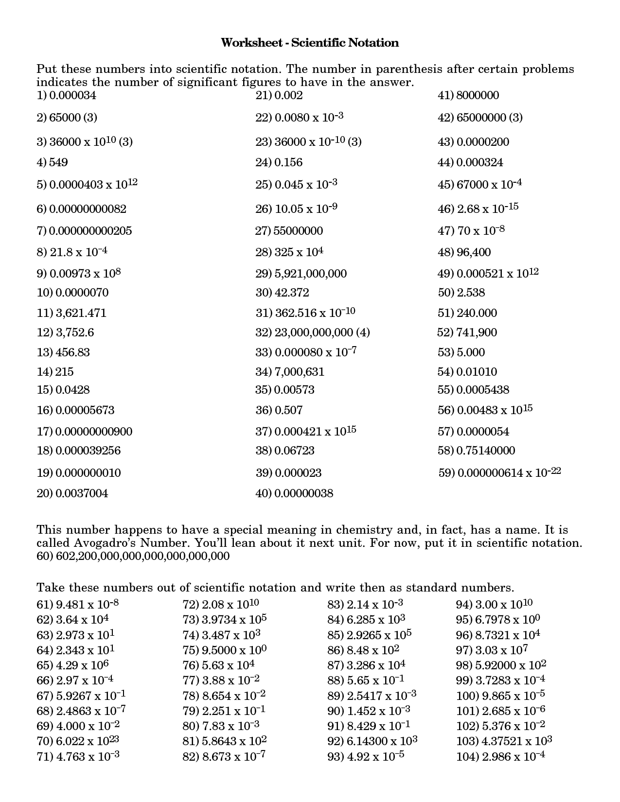 10 Best Images of Scientific Notation Worksheet  6th Grade Scientific Notation Worksheet 