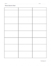 Blank Table Chart 3 Columns