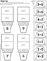 Cut and Paste Subtraction Worksheets