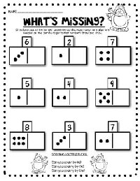 Domino Math Missing Addends Worksheets
