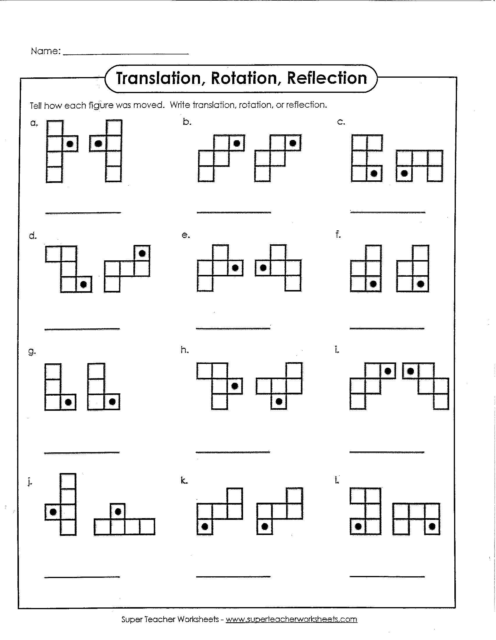 16 Best Images of Rotations Worksheet 8th Grade - Geometry Rotations