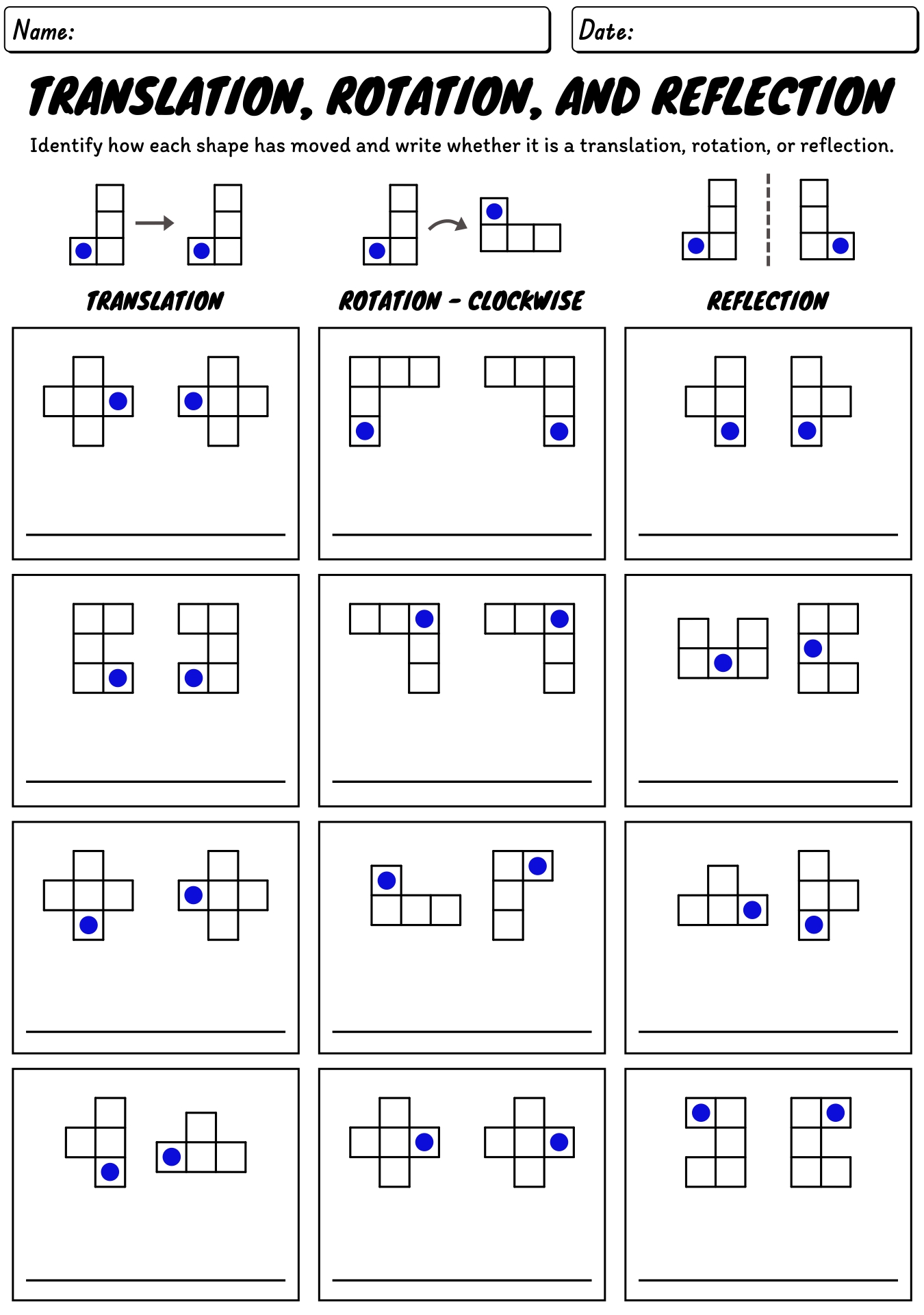16 Best Images Of Rotations Worksheet 8th Grade Geometry Rotations