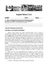 Civil Rights Movement Worksheets