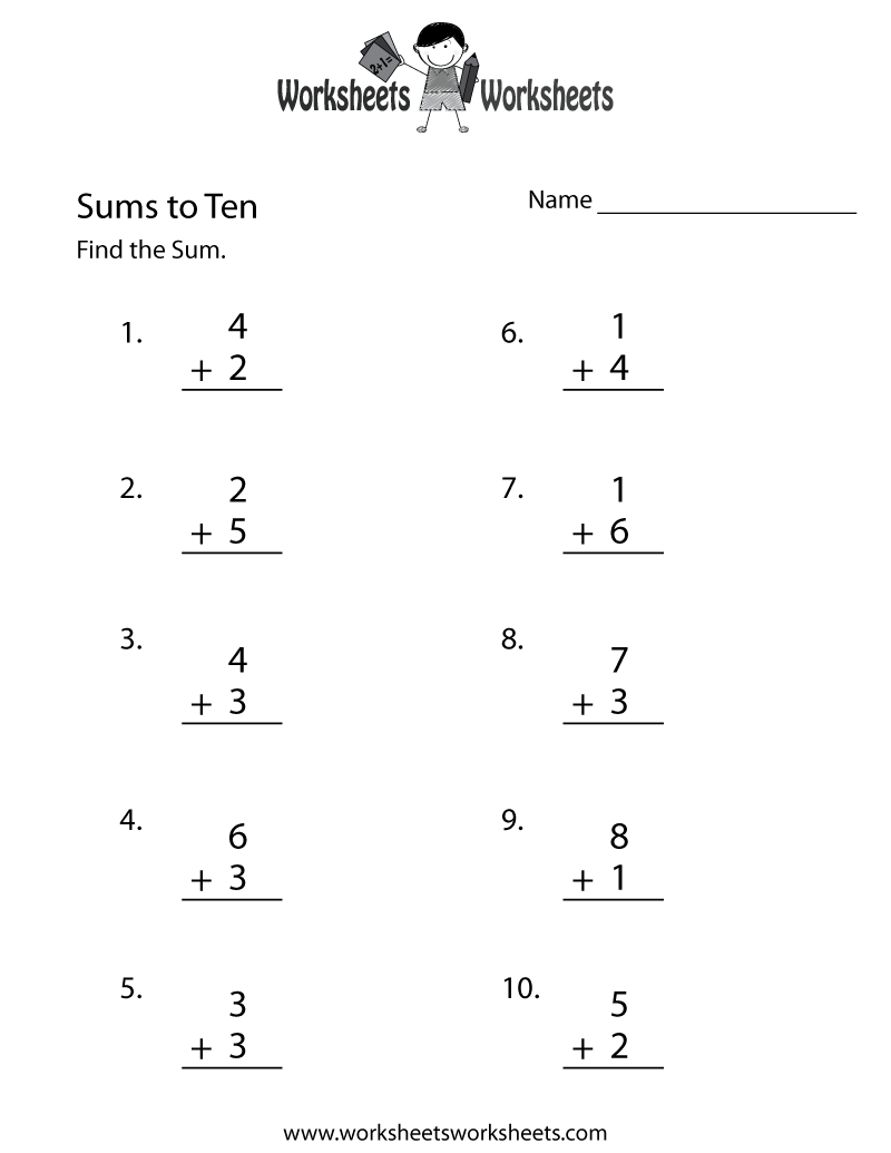  Printable Math Addition Worksheets
