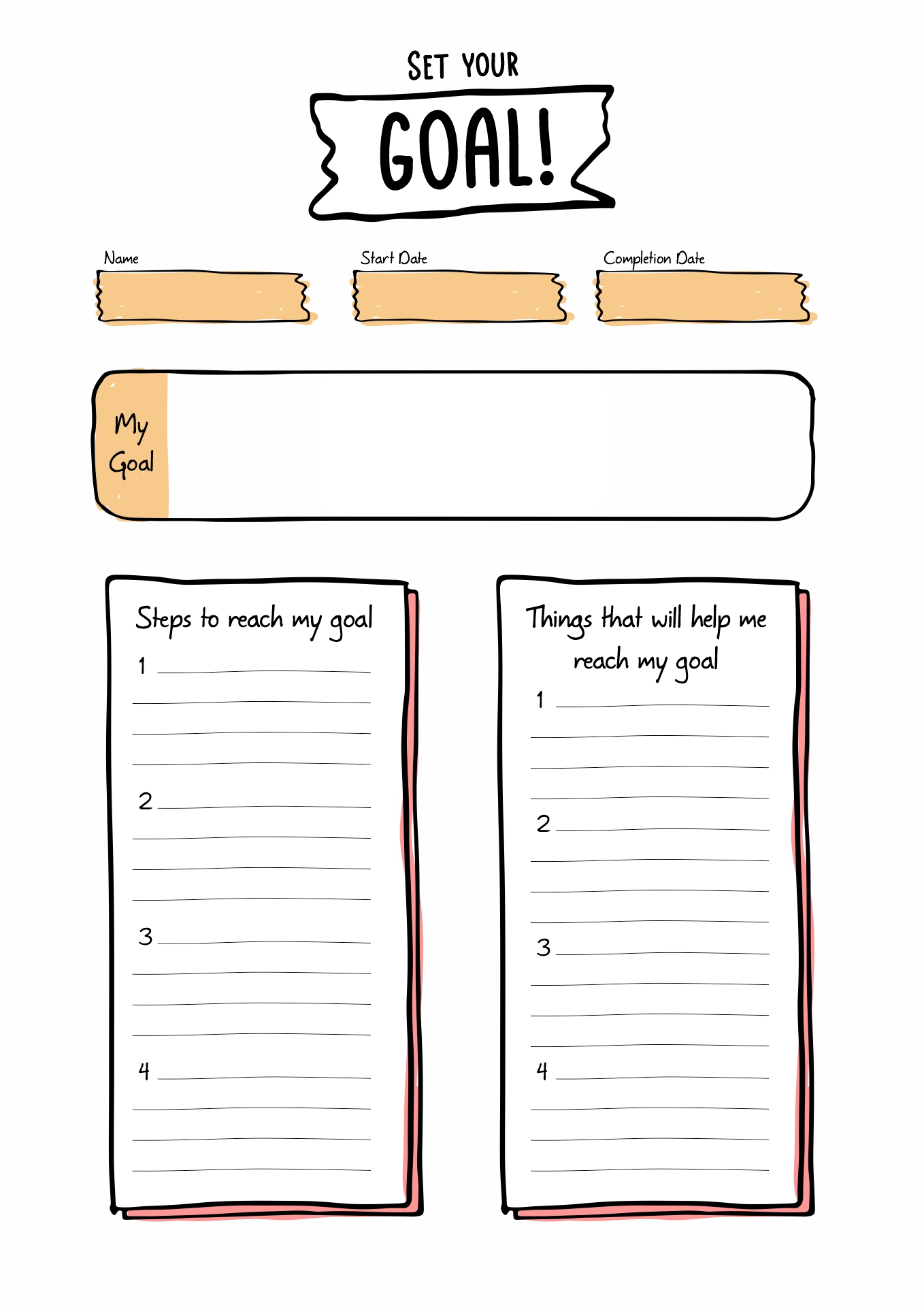 Printable Goal Setting