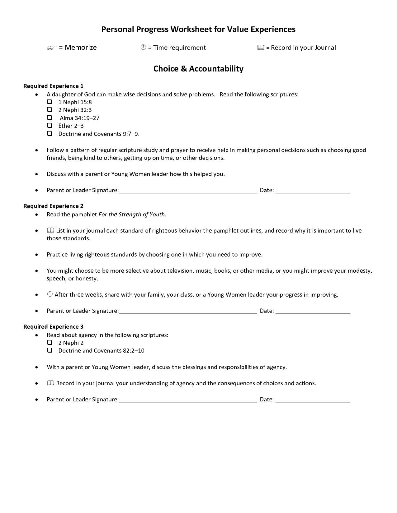 Making Good Choices Worksheet