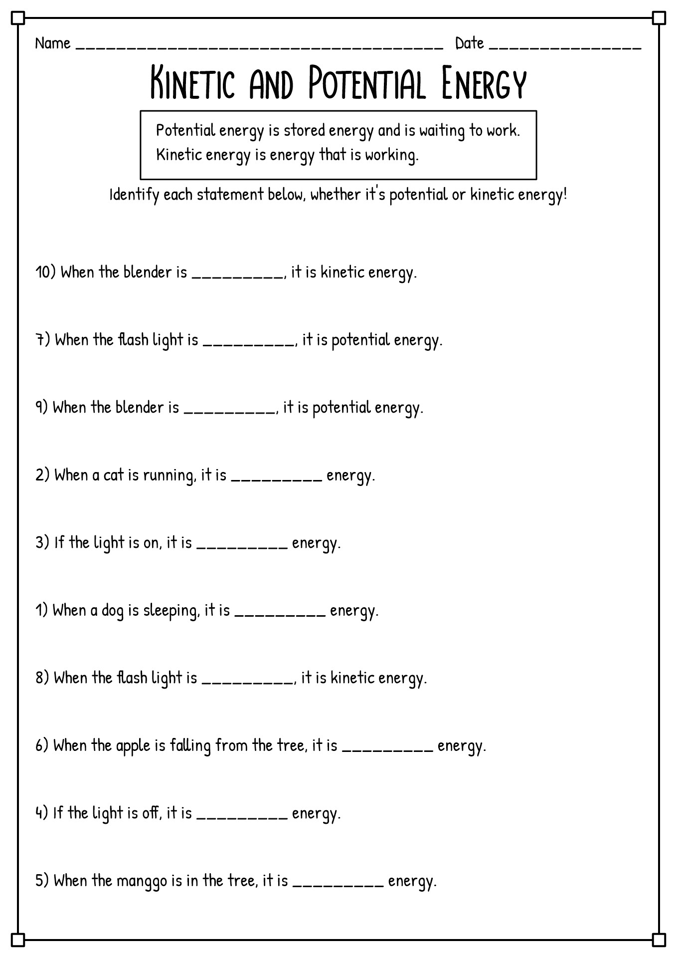 6 Images of Physics Work Energy And Power Worksheet