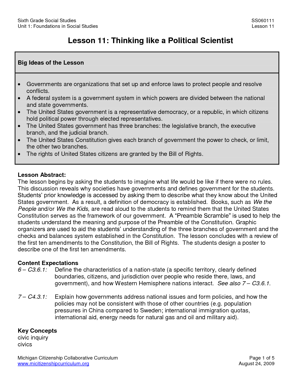 The Preamble Worksheet Answers