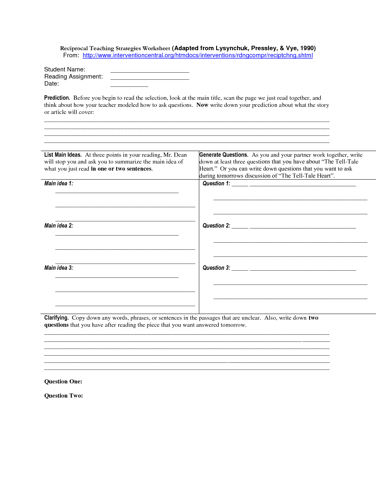 16 Best Images of Pre Reading Strategies Worksheet - Soapstone Reading