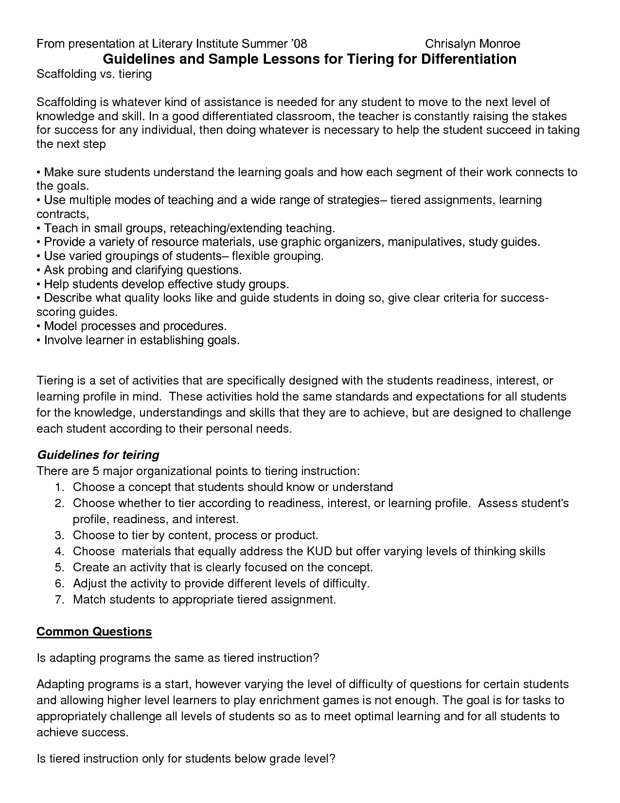 Experimental Design Worksheet Answer Key