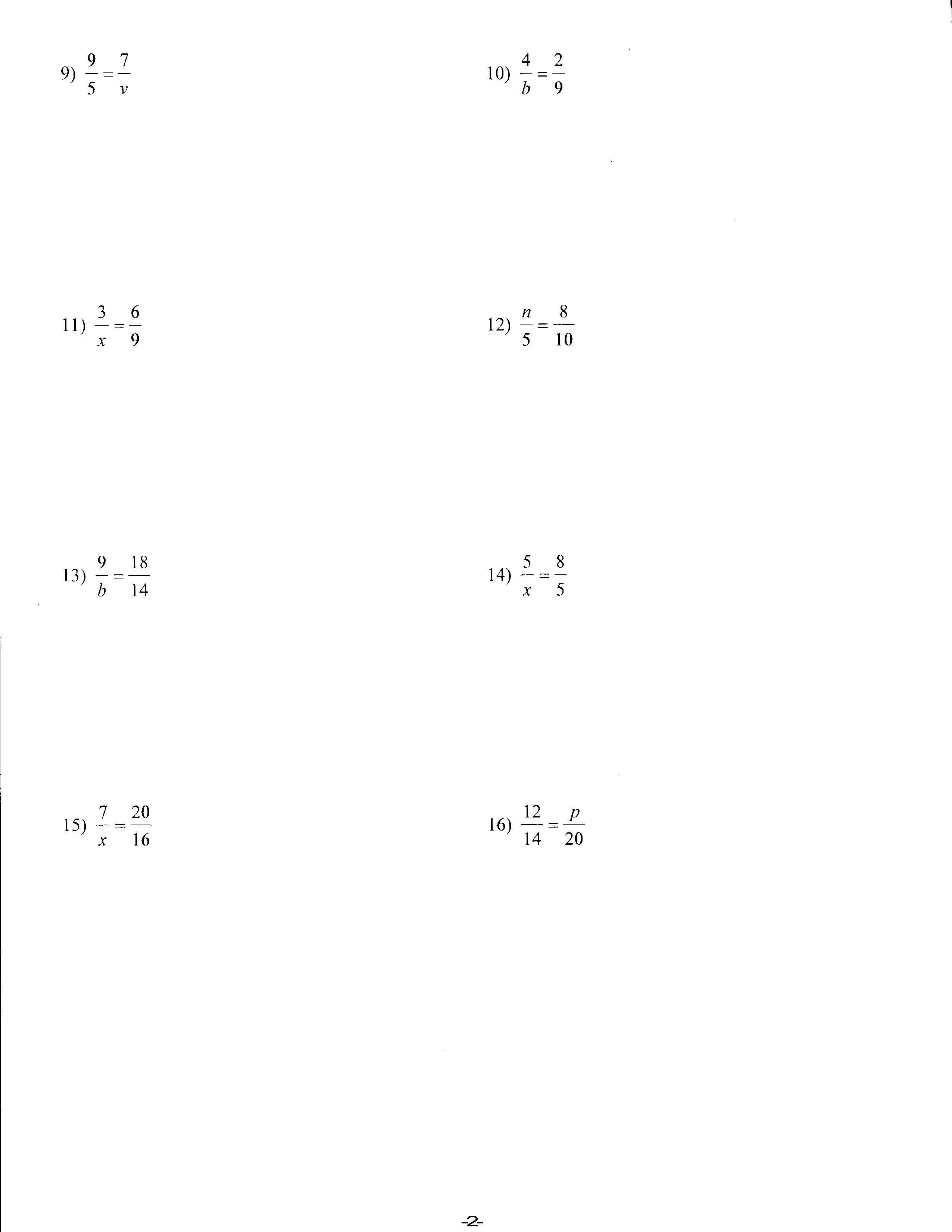 Proportions And Similar Figures Worksheet