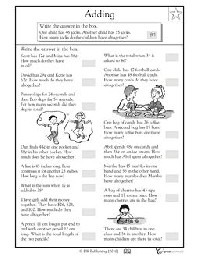 2nd Grade Addition Word Problems Worksheets