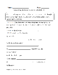 2nd Grade Complete Sentence Worksheets