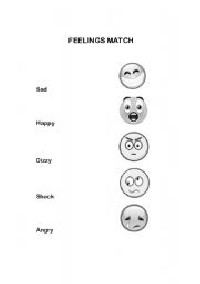 Feelings Matching Worksheet