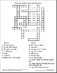 German Crossword Puzzles Printable
